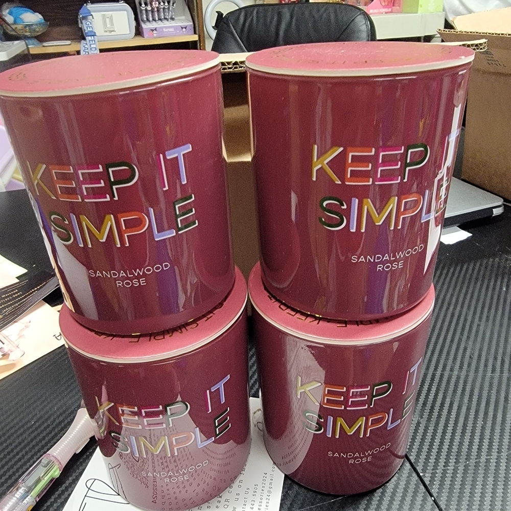 6/$25 Keep It Simple Sandalwood Rose Candle ( 1 candle)